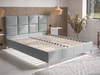 Łóżko tapicerowane ze stelażem 160x200 Luxe Ciemny szary