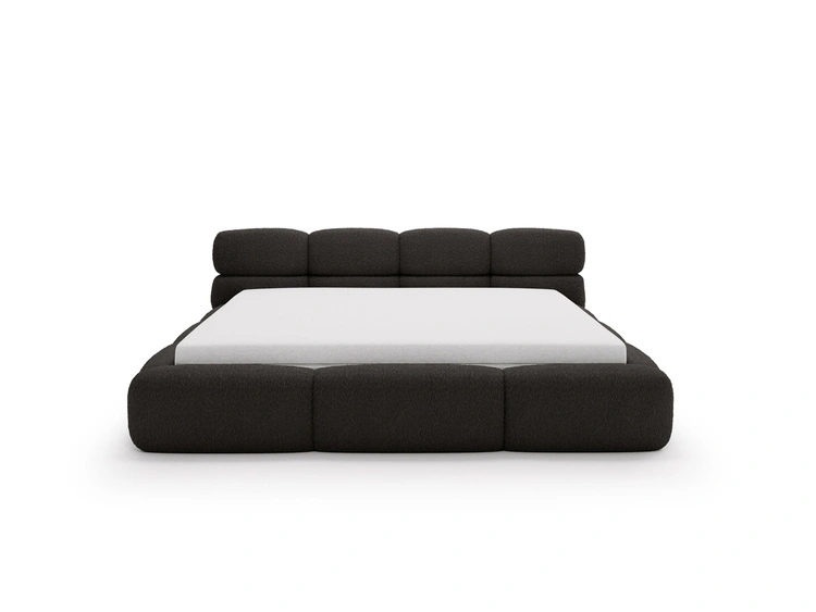 Łóżko tapicerowane z pojemnikiem i stelażem 200x200 Sweet Low Czarne